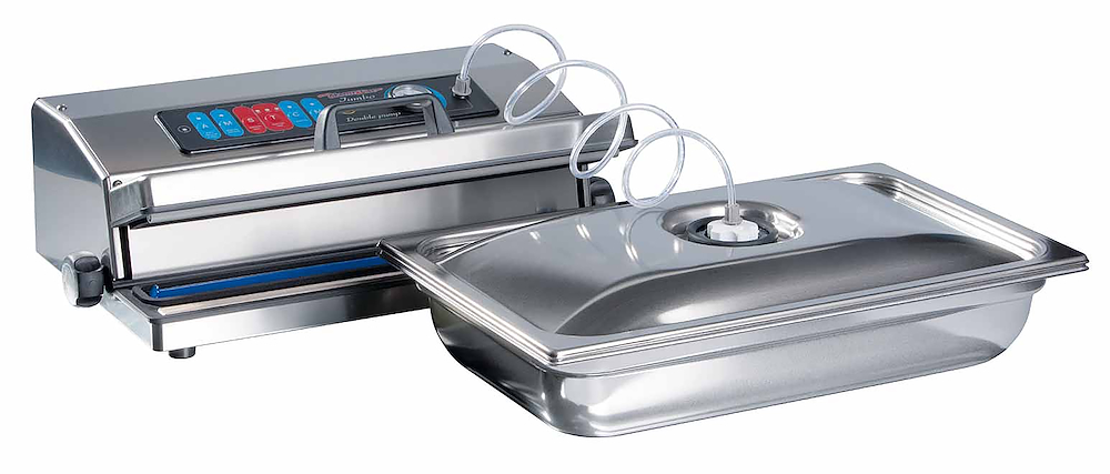 MAGIC VAC V702PK1 - V702PK1 0006880 MACCH.SOTTOVUOTO 380W DOPPIA POMPA JUMBO INOX