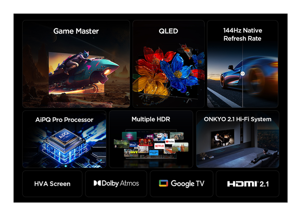 TCL 85P89K - 85" QLED 4K TV mit Dolby Atmos