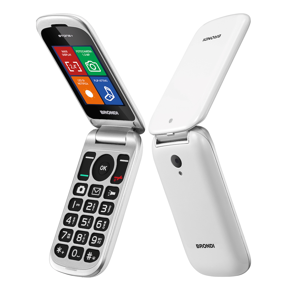 BRONDI STONEPIUBIANCO - Cellulare Brondi Bianco DUALSIM