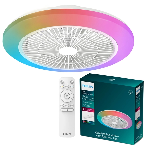 Philips 929004782201 - Ventilatore da soffitto Amigo RGB