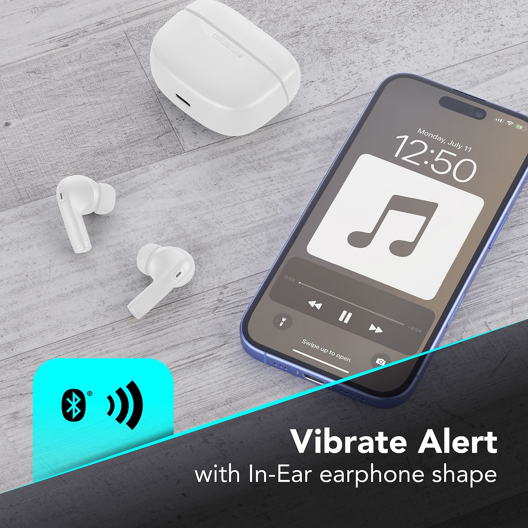 Cellularline BTKEYTWSW - True Wireless Bluetooth In-Ear Kopfhörer