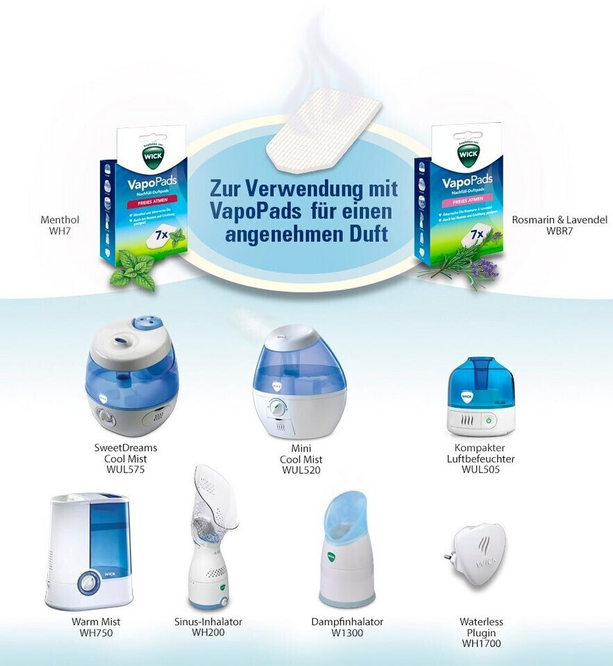 WICK WH7 Menthol Duftpads – 7er Pack