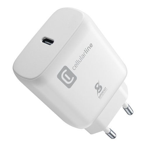 CELLULAR LINE ACHUSB12WSMLW - Cellularline 12W USB-C Ladegerät Weiß
