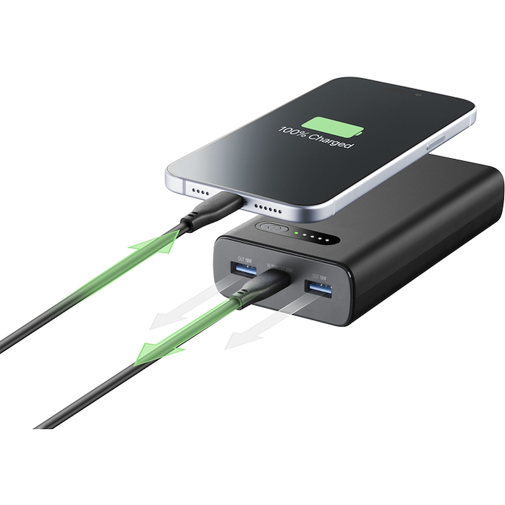 CELLULAR LINE PBFAST01PD20000K - Power Bank Portatile Fast PD 20000mAh