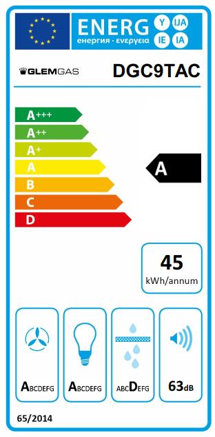 GLEM GAS DGC9TAC - Wandhaube Edelstahl 90 cm GLEM GAS DGC9TAC - Wandhaube Edelstahl 90 cm