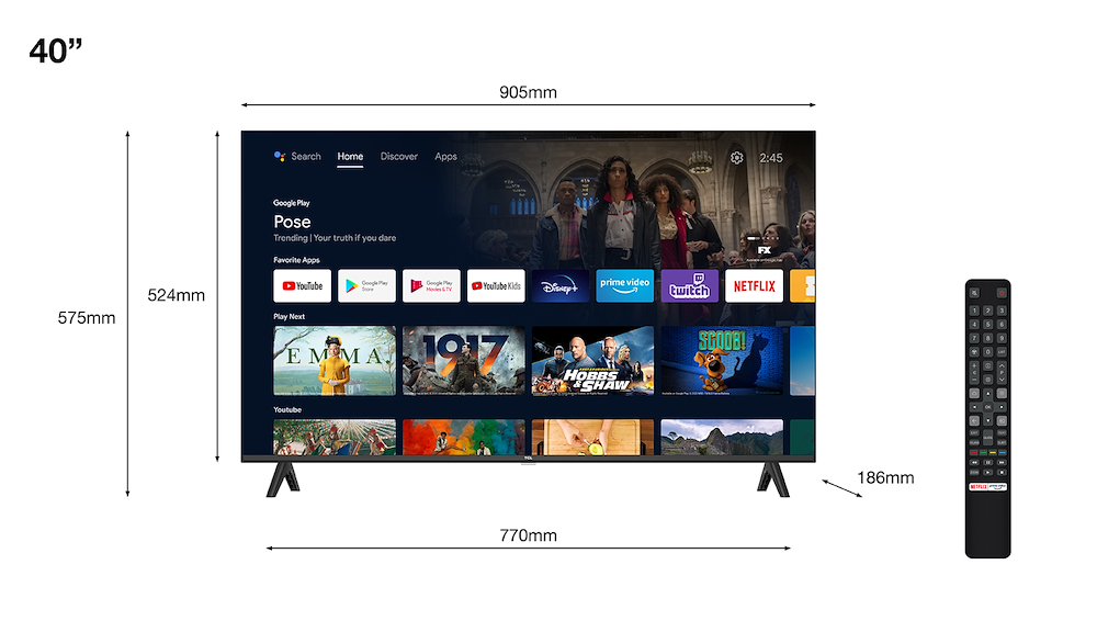 TCL 40S5400A - 40" Full HD Smart TV