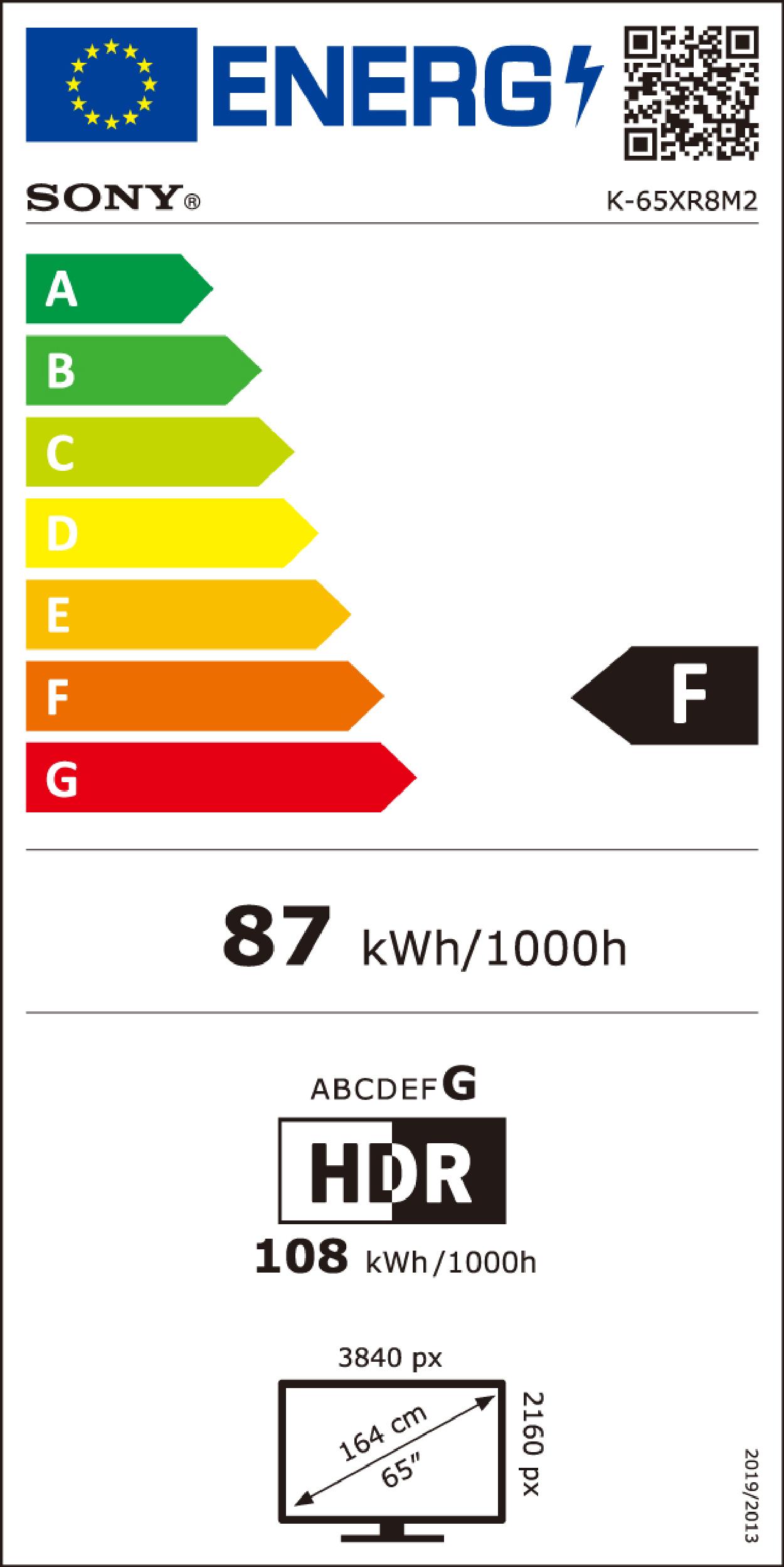 SONY K65XR8M25B - K65XR8M25B 0721308 TV QD-OLED 65"UHD 4K DVBT2/S2 SMART GOOGLE TV