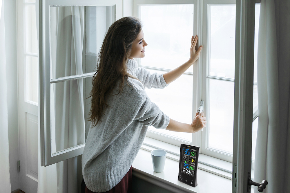 EXPLORE SCIENTIFIC WSC4009GYE000 - Wetterstation Touchscreen mit Farbdisplay