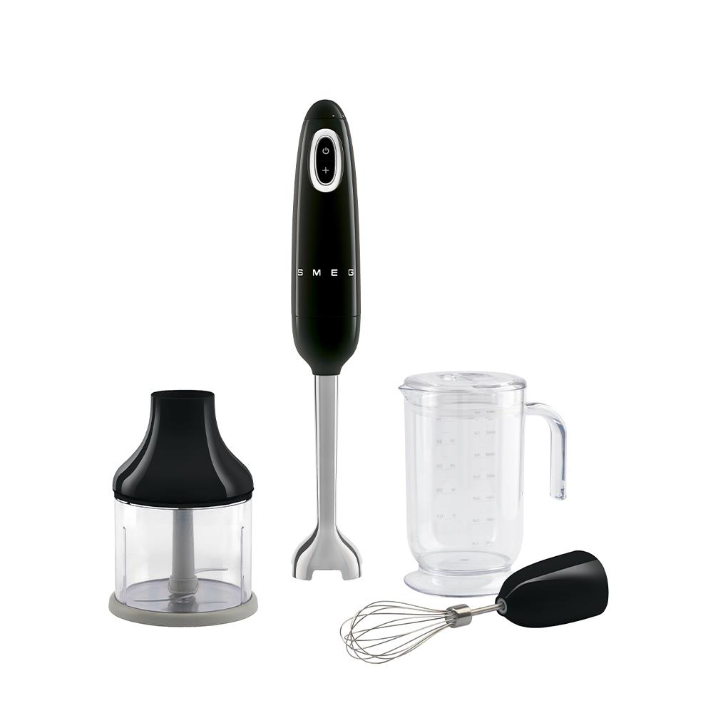 SMEG HBF03BLEU - Frullatore a Immersione Nero con Accessori