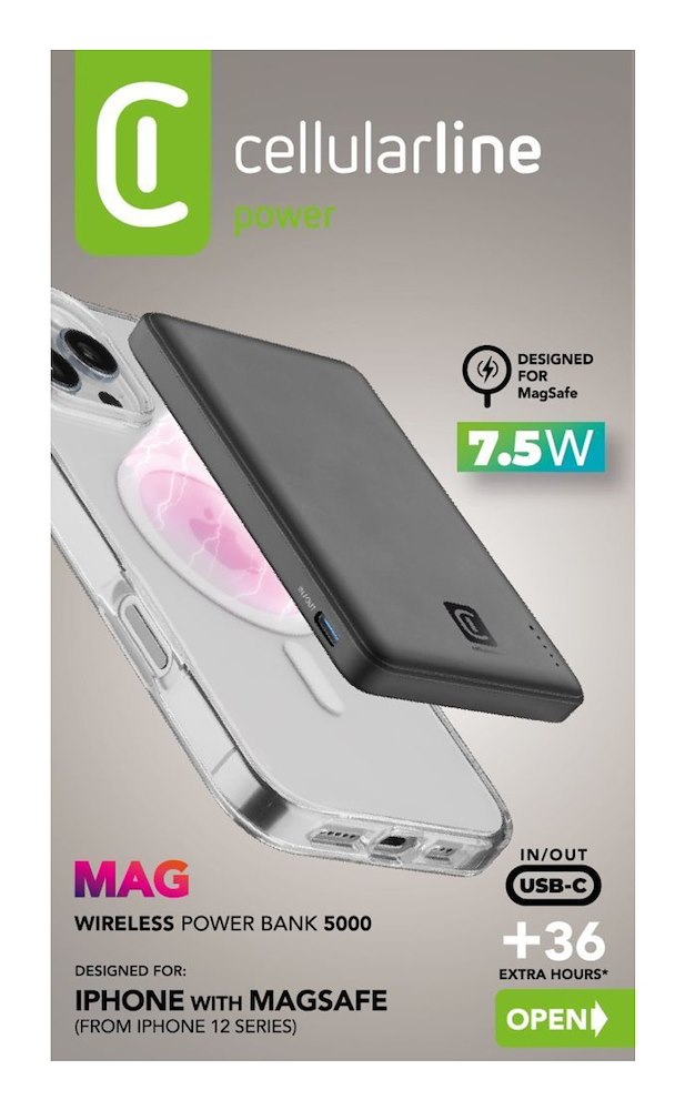 CELLULAR LINE PBNEWMAG5000K - Power Bank MagSafe 5000