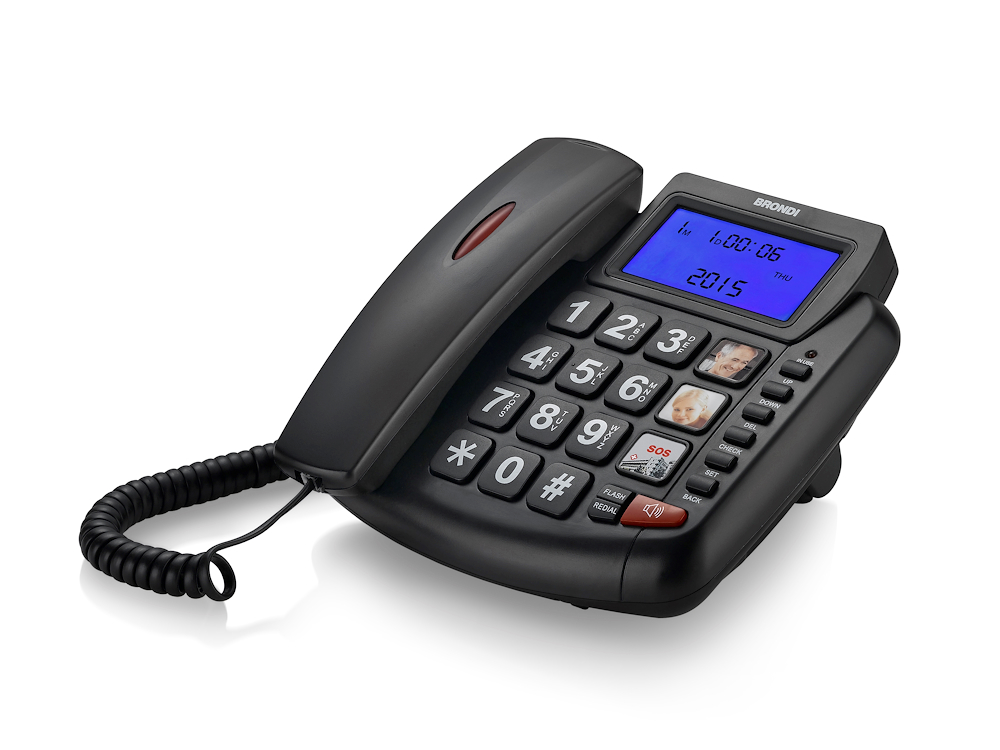 BRONDI BRAVO90LCDNERO - Telefono Fisso Brondi Bravo 90