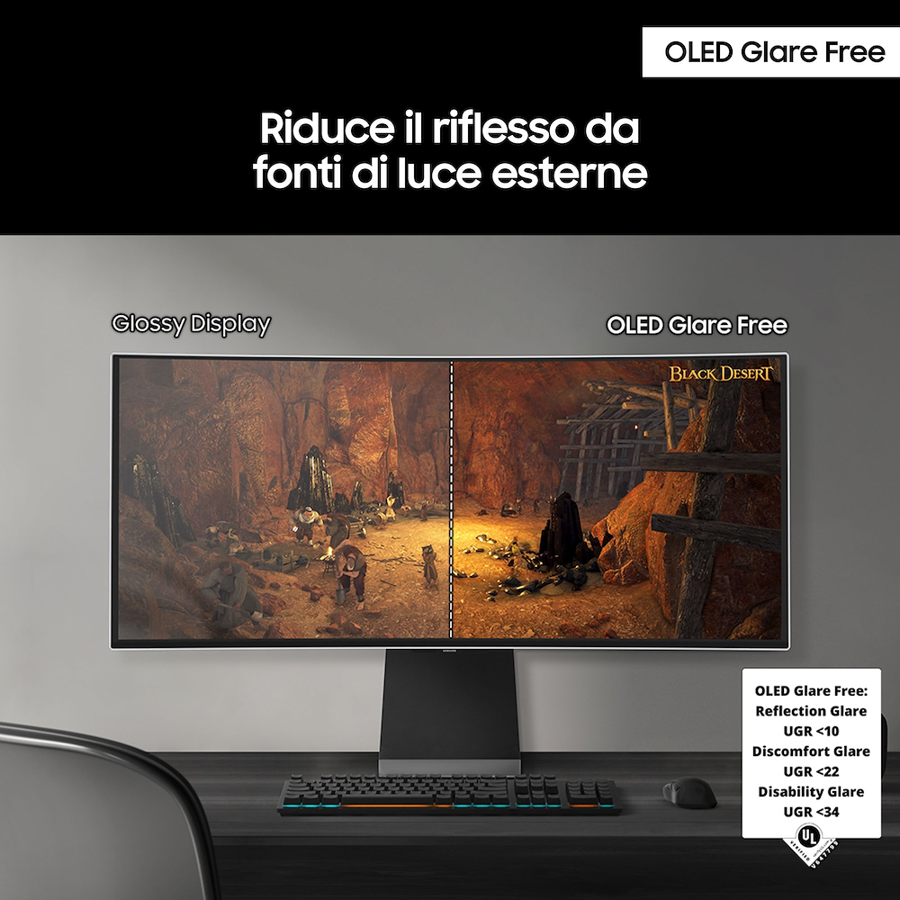 SAMSUNG LS34DG850SUXEN - 34" WQHD Curved Gaming Monitor OLED