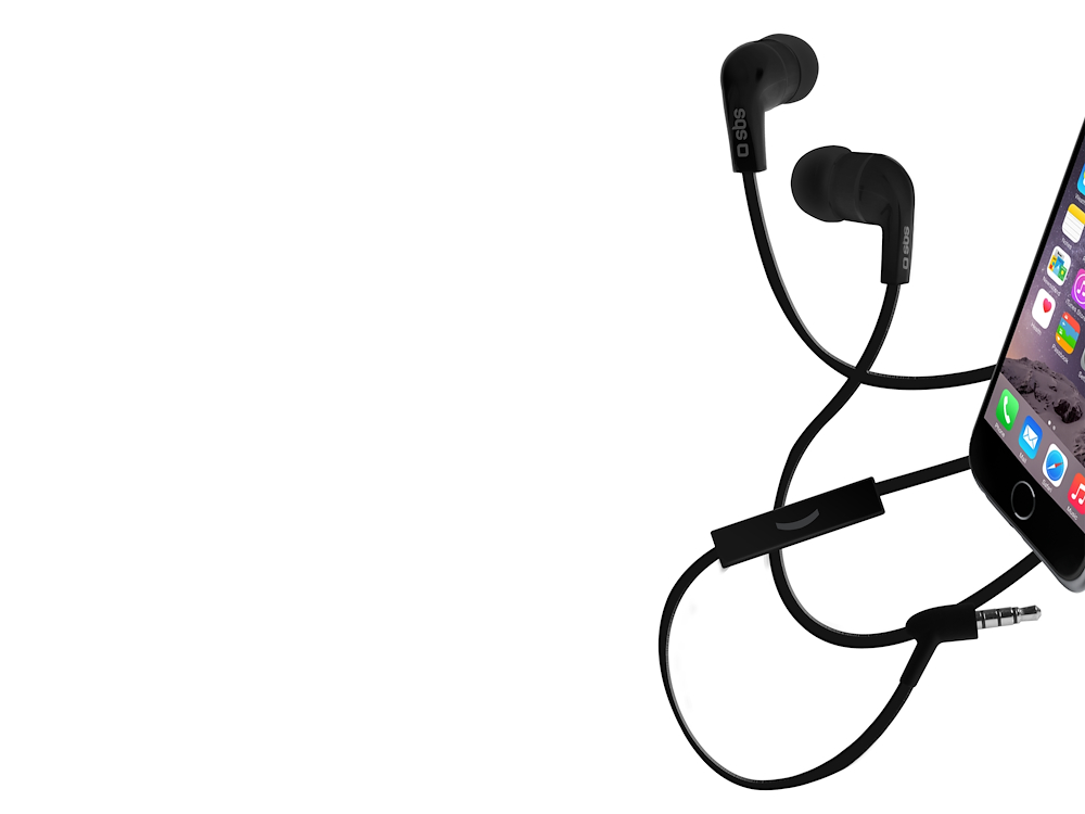 SBS TEFLAT2INEARK - Auricolare in-ear  Stereo Mix 30