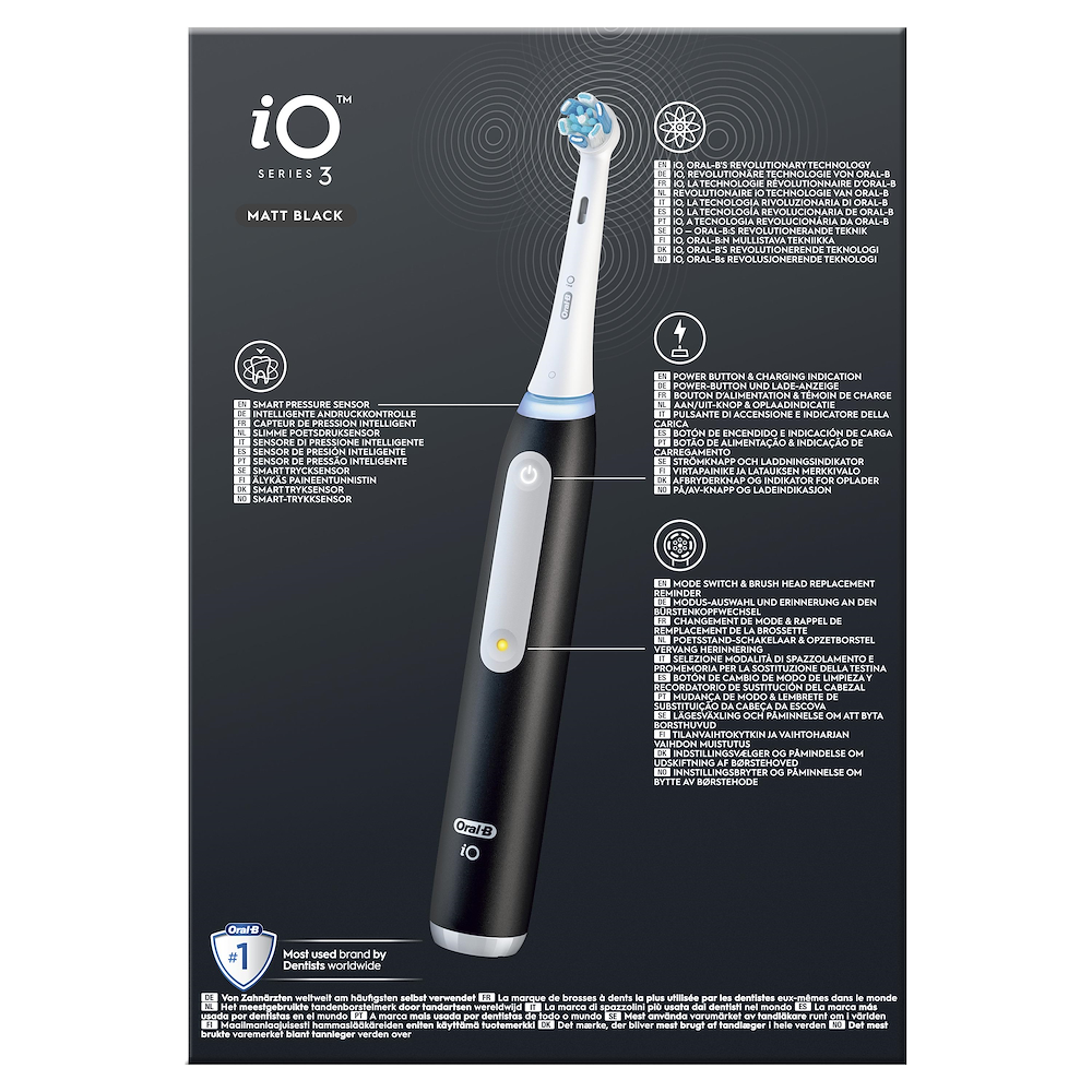 ORAL-B IO3BLACK - Oral-B iO 3 Elektrische Zahnbürste Schwarz