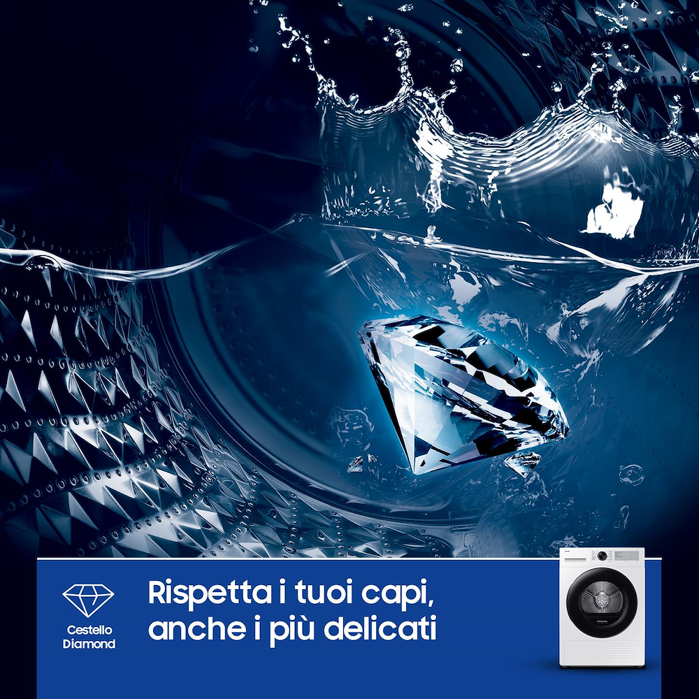 SAMSUNG DV90DG52A0AHET - Asciugatrice Samsung 9 kg Classe C