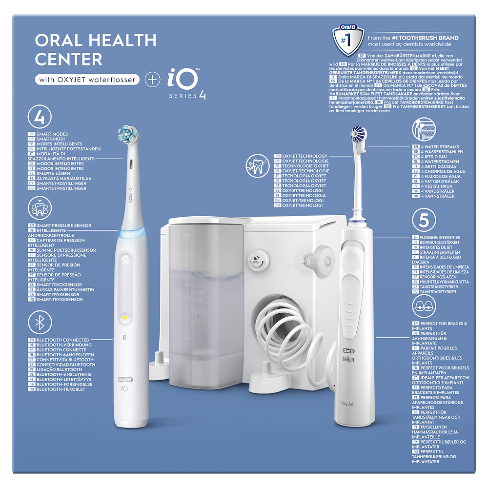 ORAL-B ORALCENTERIO4 - Oral-B Gesundheitscenter mit Spülung und Zahnbürste ORAL-B ORALCENTERIO4 - Oral-B Gesundheitscenter mit Spülung und Zahnbürste