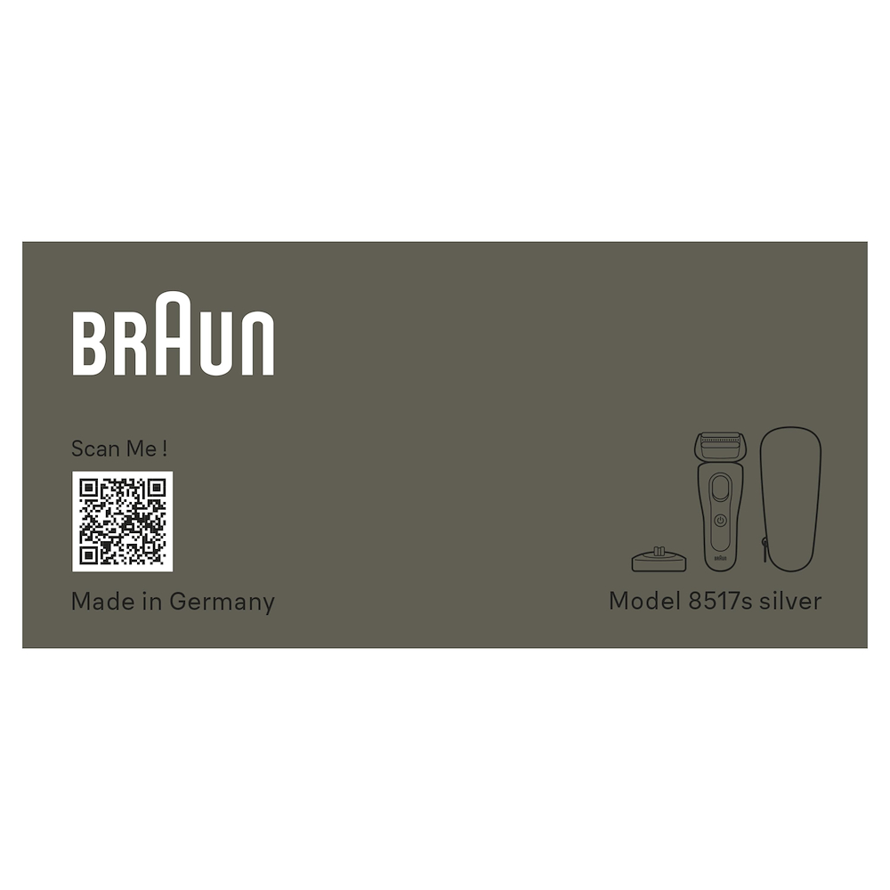 BRAUN 8517S - Braun Series 8 Elektrischer Rasierer