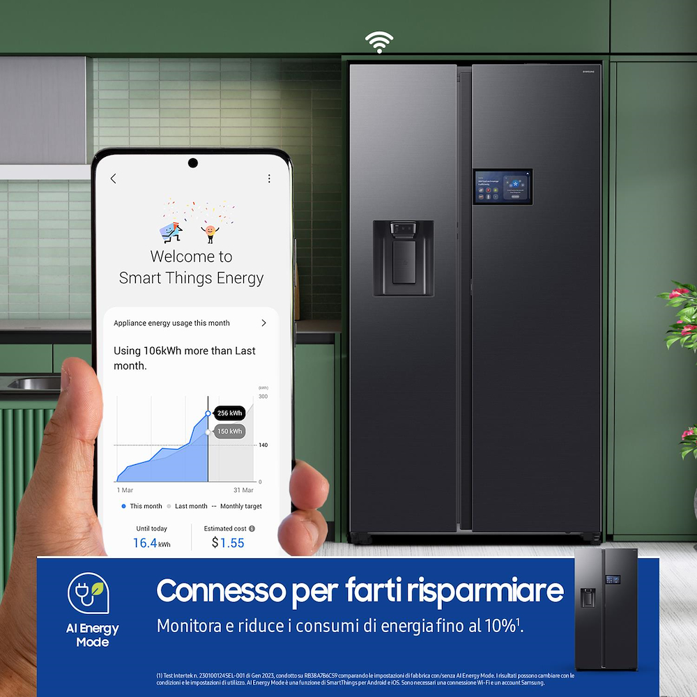 SAMSUNG RS90F64EDFEF - Samsung Side by Side Kühlschrank AI