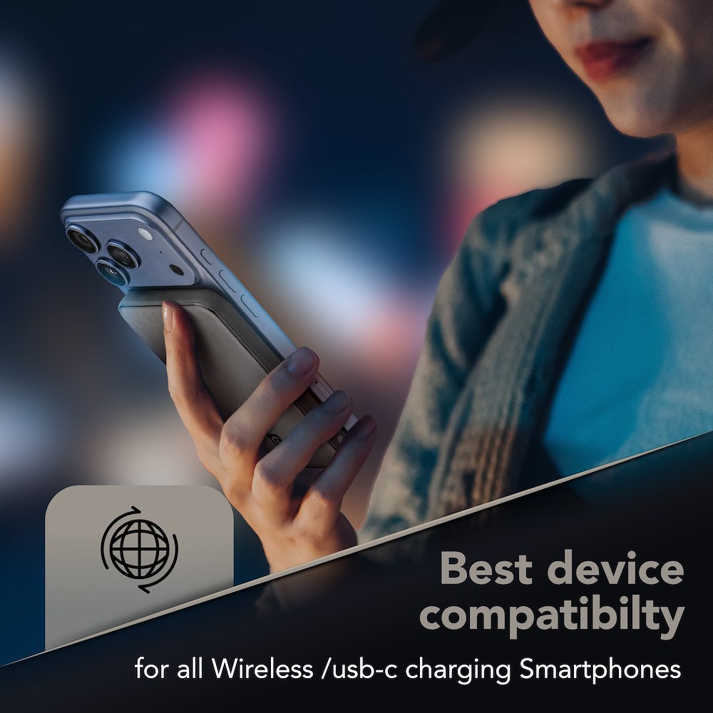 CELLULAR LINE PB5000SSQI25WK - 5000mAh Powerbank mit Qi2 25W