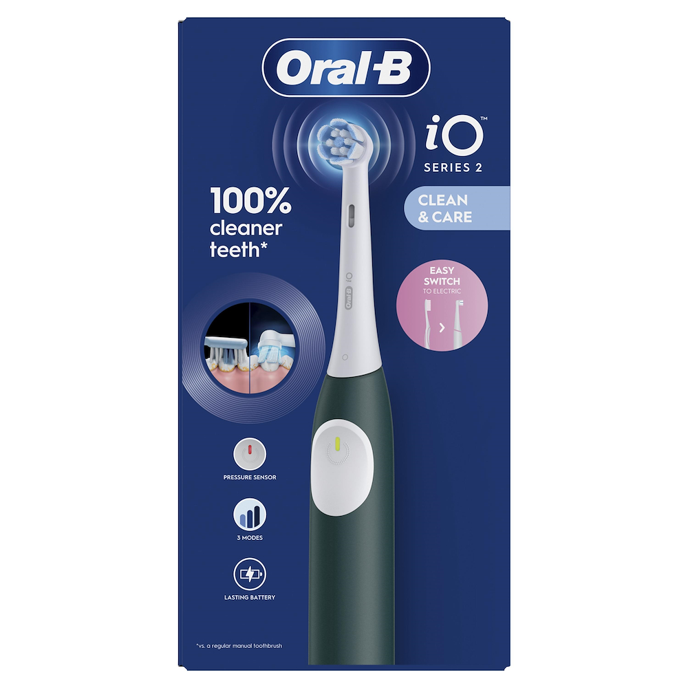 ORAL-B IO2CLEANANDCAREDARKGREEN - Spazzolino Elettrico Oral-B iO 2 Verde