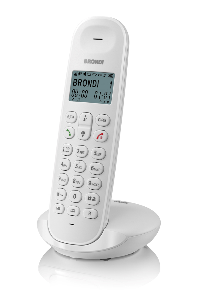 BRONDI LOTUSBIANCO - Telefono Cordless Brondi Lotus