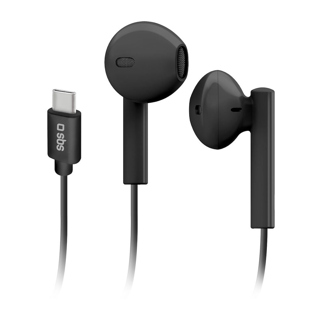 SBS TEEARTYCAPK - Cuffie Semi In-Ear USB-C Nere