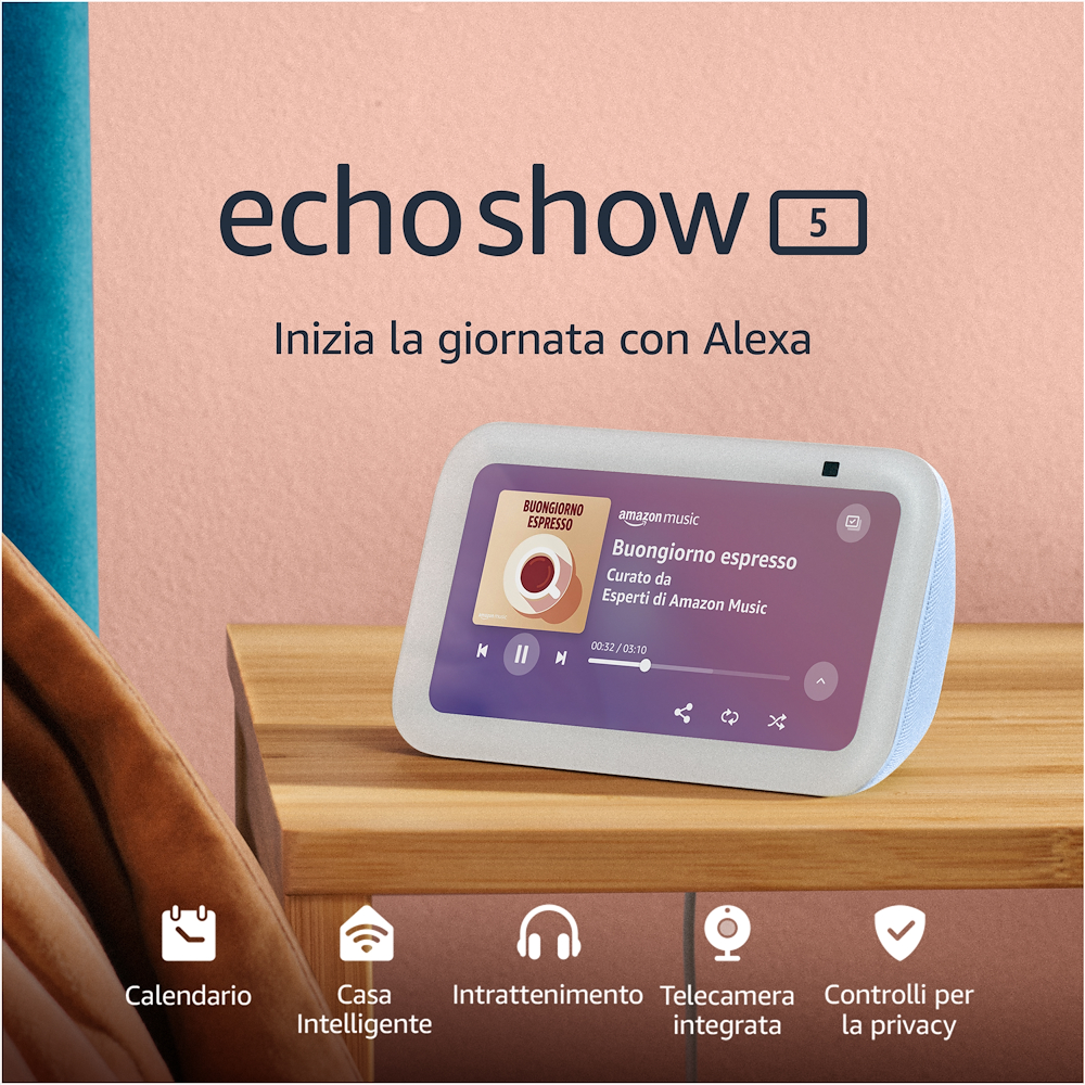 ECHO ECHOSHOW53GENBLUE - Amazon Echo Show 5 3ª Generazione Blu ECHO ECHOSHOW53GENBLUE - Amazon Echo Show 5 3ª Generazione Blu
