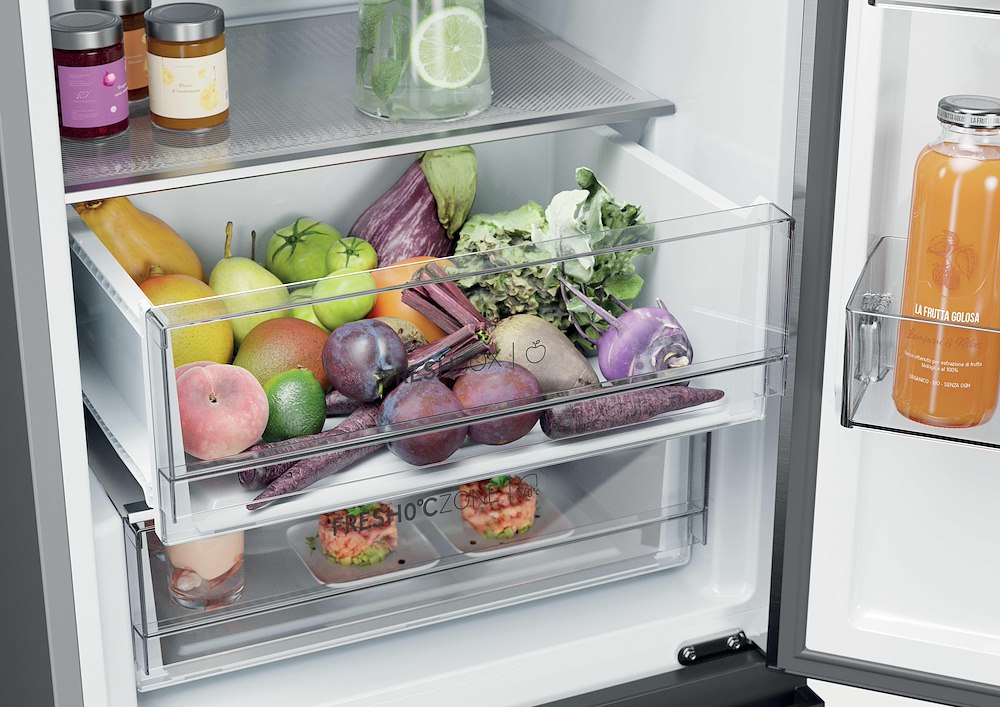 HAIER HTR3620CNMG - Frigorifero Combi Argento 414L