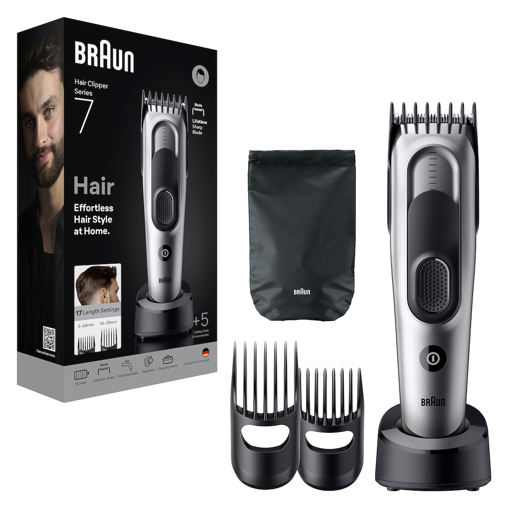 BRAUN HC7590 - Braun Haarschneider Serie 7 mit Styling-Set