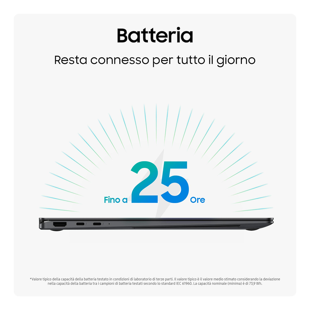 SAMSUNG NP960QHAKG1IT - Laptop 2 in 1 Samsung Galaxy Book5 Pro 360