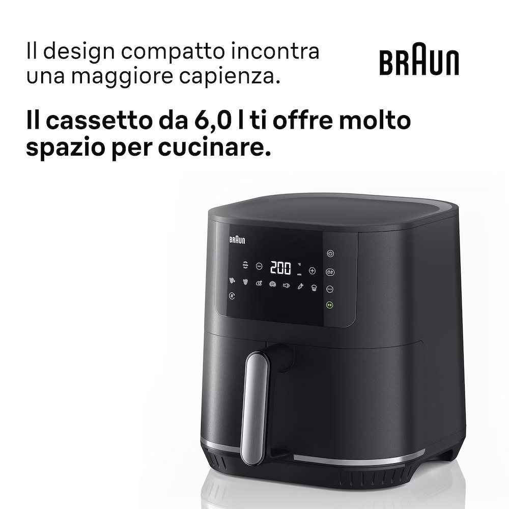 BRAUN HF5034 - Friggitrice ad aria 1700W 6LT