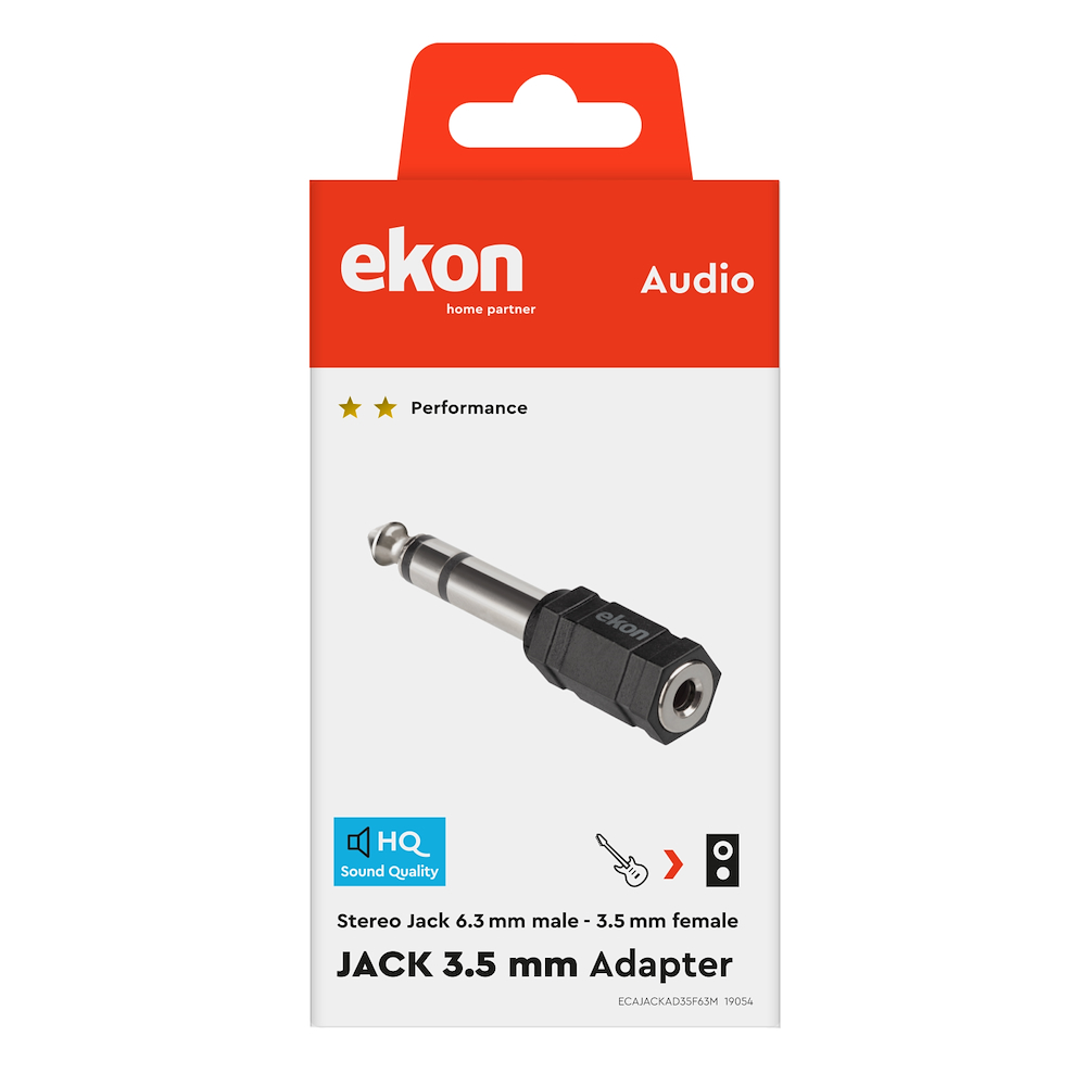 EKON ECAJACKAD35F63M - Adattatore audio 3,5 mm a 6,3 mm