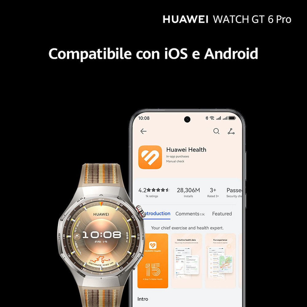 HUAWEI WATCHGT6PRO46MMBLACK - Smartwatch GT6 PRO 46mm