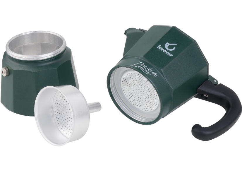 FOREVER MISS MOKA PRESTIGE ALU-INDU. GRÜN MATT 2 TASSEN