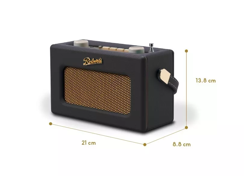 ROBERTS 130970 - Roberts Revival Uno BT – Kompaktes Retro-Radio mit DAB+, FM und Bluetooth in Schwarz​
