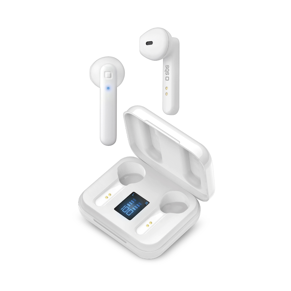 SBS TEEARLCDTWSBTW - Twin Hop LCD Auricolari True Wireless Bianco