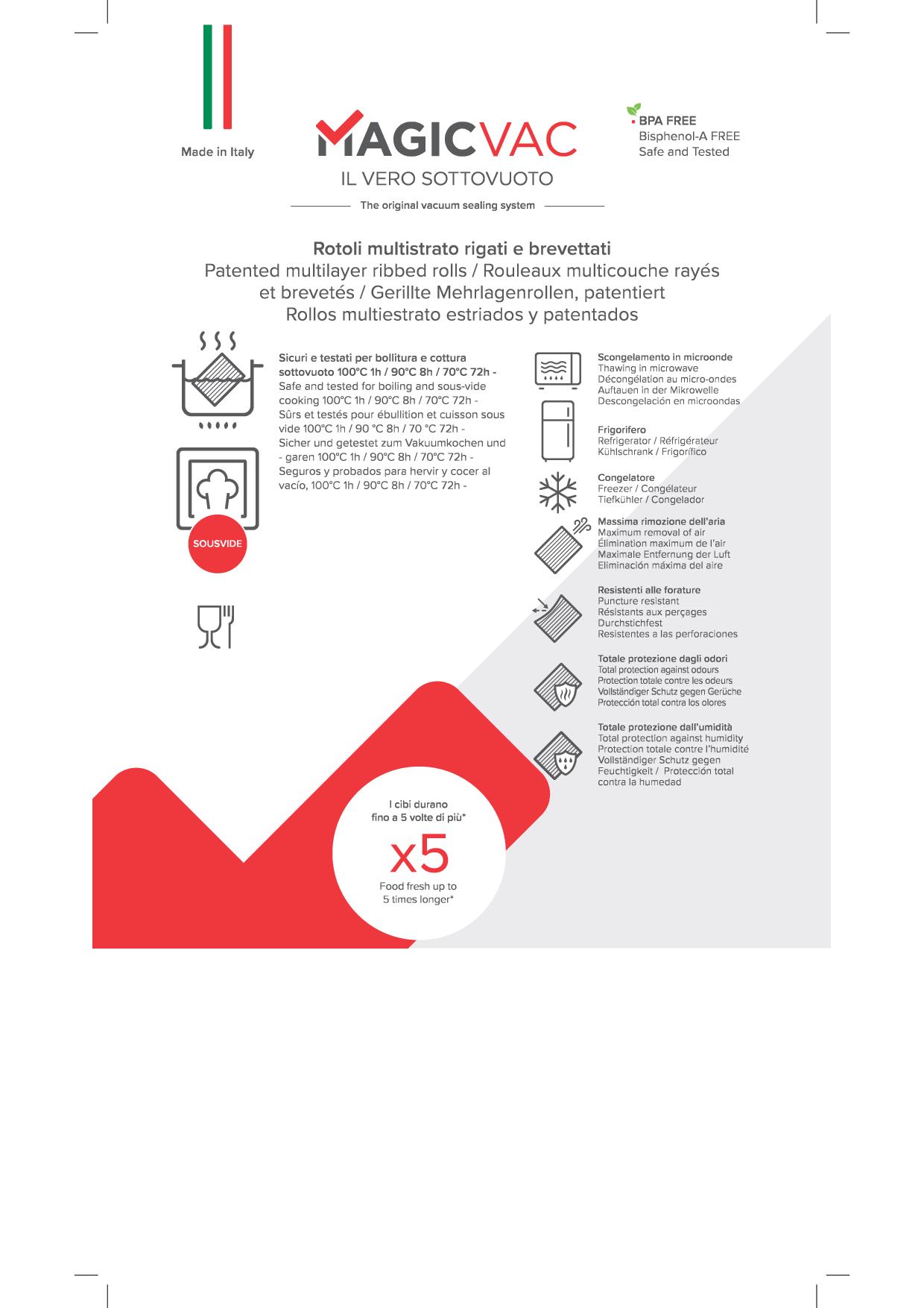 MAGIC VAC ACO1075 - Magic Vac Vakuumrollen 15x600 cm, 4 Stück