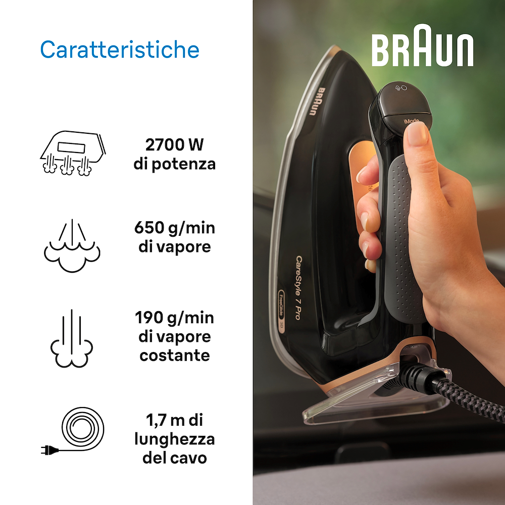 BRAUN IS7286BK - Braun CareStyle 7 Pro Dampfbügelstation IS7286BK