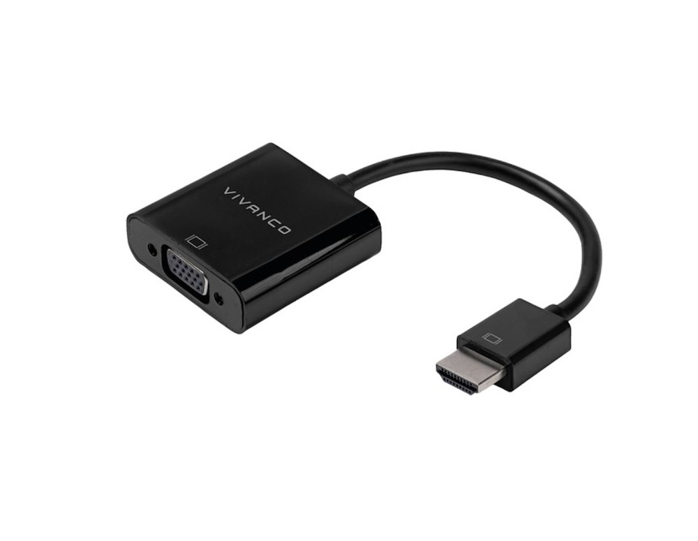 VIVANCO VVITADHDMIVGAMF - Adattatore HDMI a VGA Nero