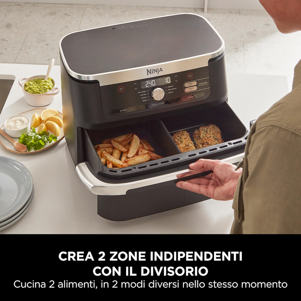 NINJA AF500EU - Friggitrice ad aria Ninja Foodi FlexDrawer AF500EU 10,4L