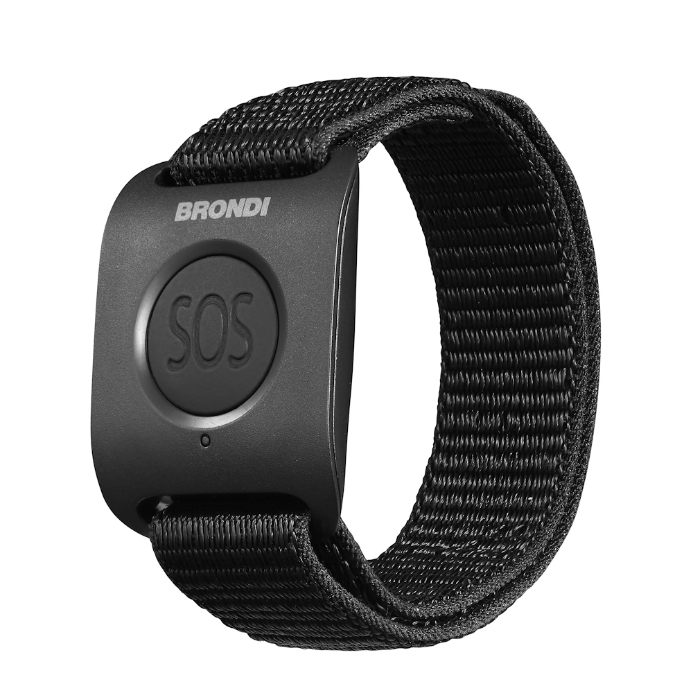 BRONDI AMICOSICUROPLUSNEROMETAL - Telefono sicuro Amico con bracciale SOS