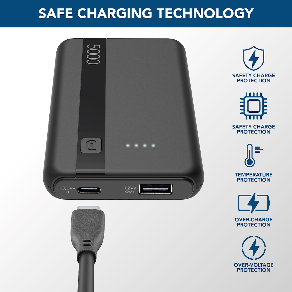 CELLULAR LINE PBENTRY5000K - Power Bank 5000mAh USB-C