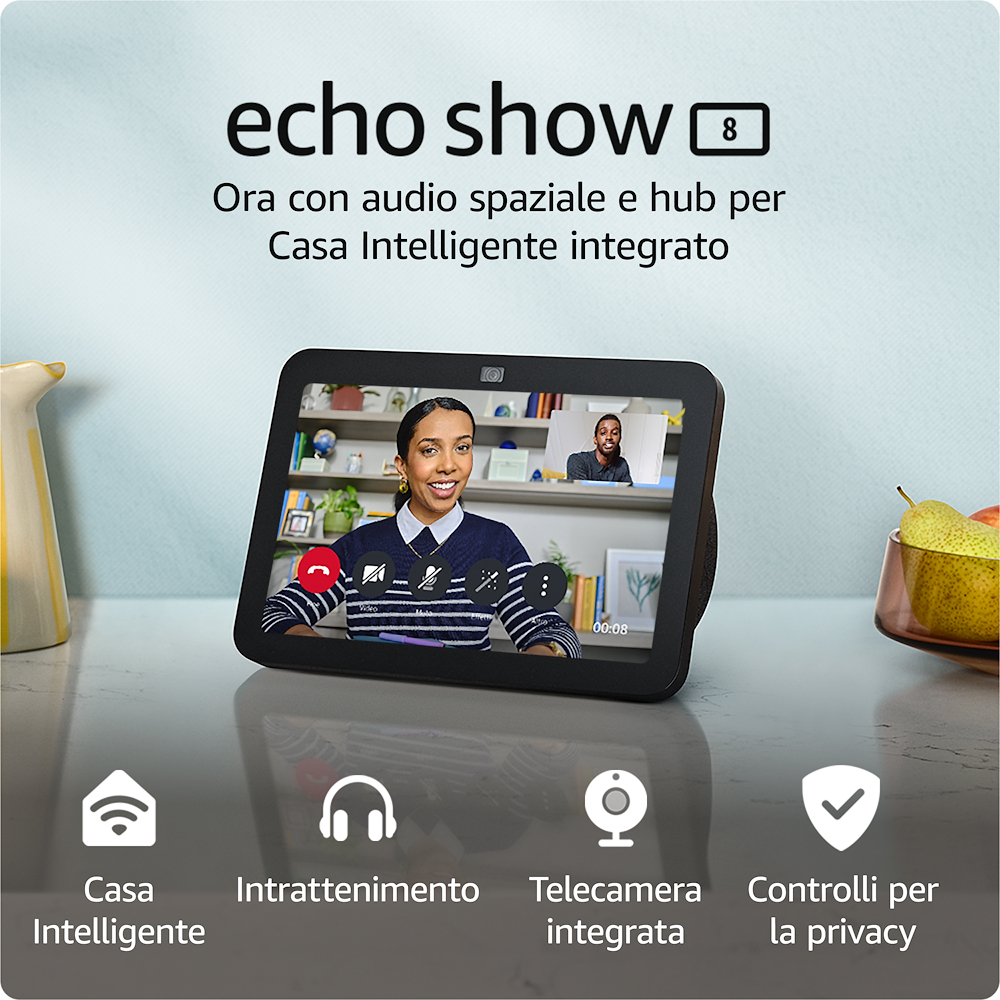 ECHO ECHOSHOW83GENANTRACITE - Amazon Echo Show 8 (3a generazione) Antracite ECHO ECHOSHOW83GENANTRACITE - Amazon Echo Show 8 (3a generazione) Antracite