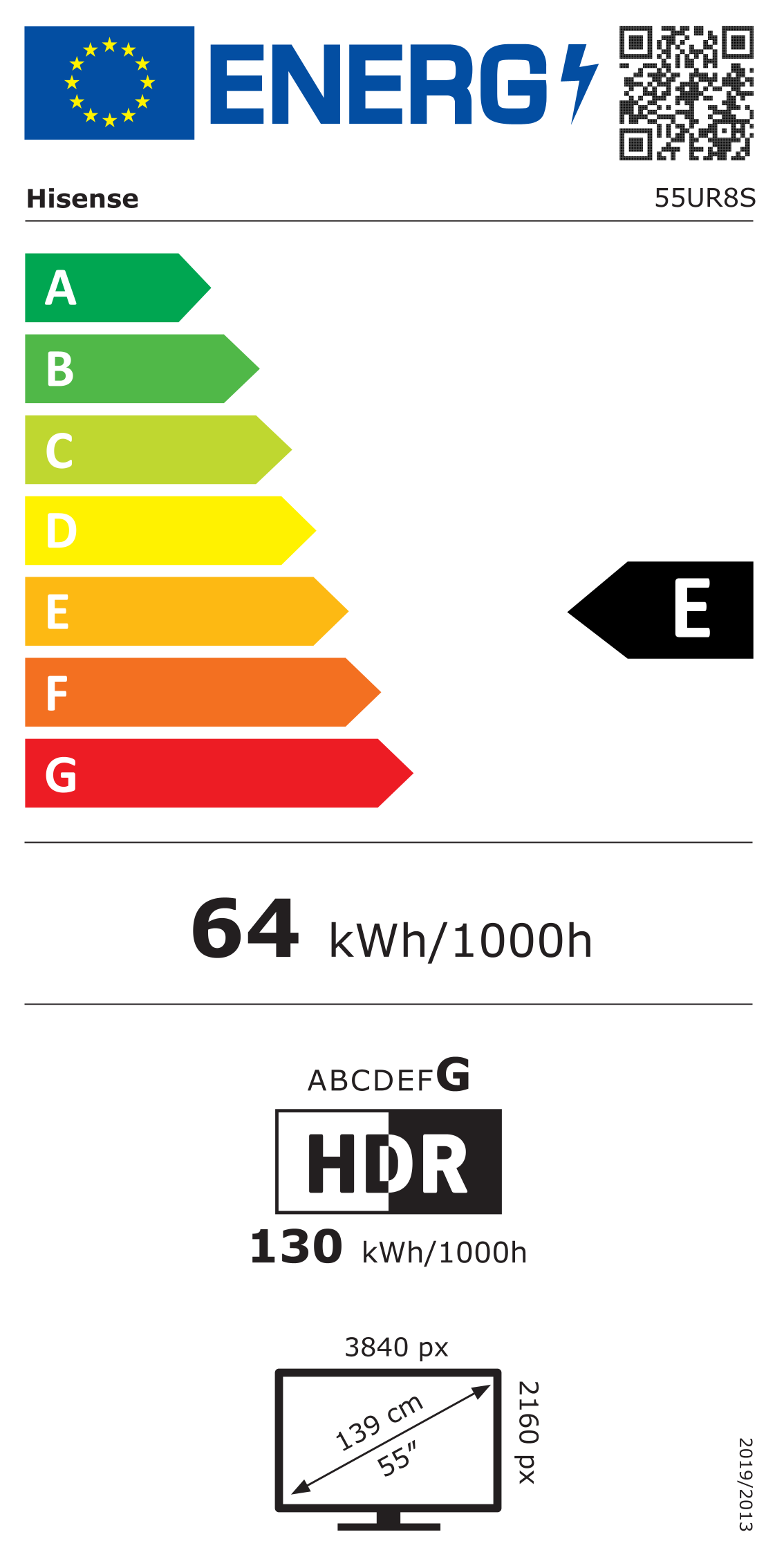 HISENSE 55UR8S - TV RGB MiniLED 55" 4K HD