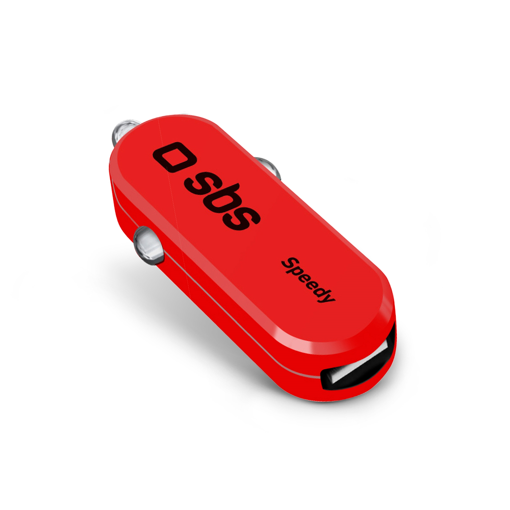 SBS TECAR2ASPR - Auto USB Ladegerät 2A Farbe Rot