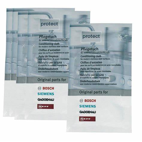 BOSCH 00312007 - Panni di pulizia Bosch per superfici in acciaio inox