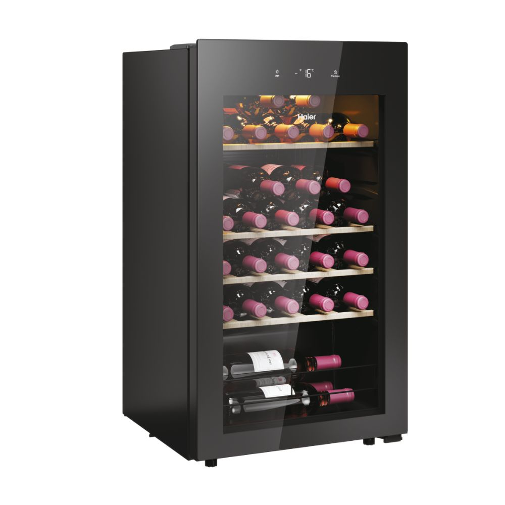 HAIER HWS34GGH1 - Weinkühlschrank 34 Flaschen Schwarz