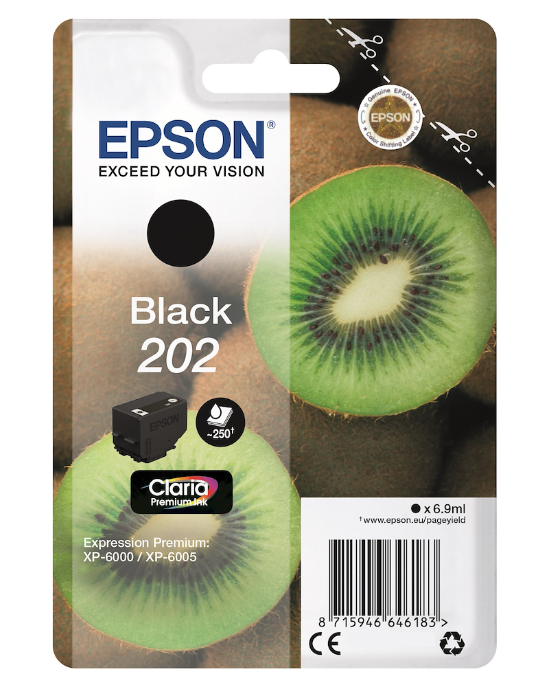 EPSON C13T02E14020 - C13T02E14020 0438333 CART.INK-JET 202 KIWI NERO BLISTER