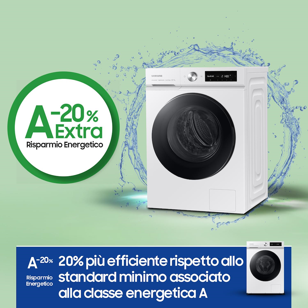 SAMSUNG WW90DB7U34GWU3 - Lavatrice AI 9kg