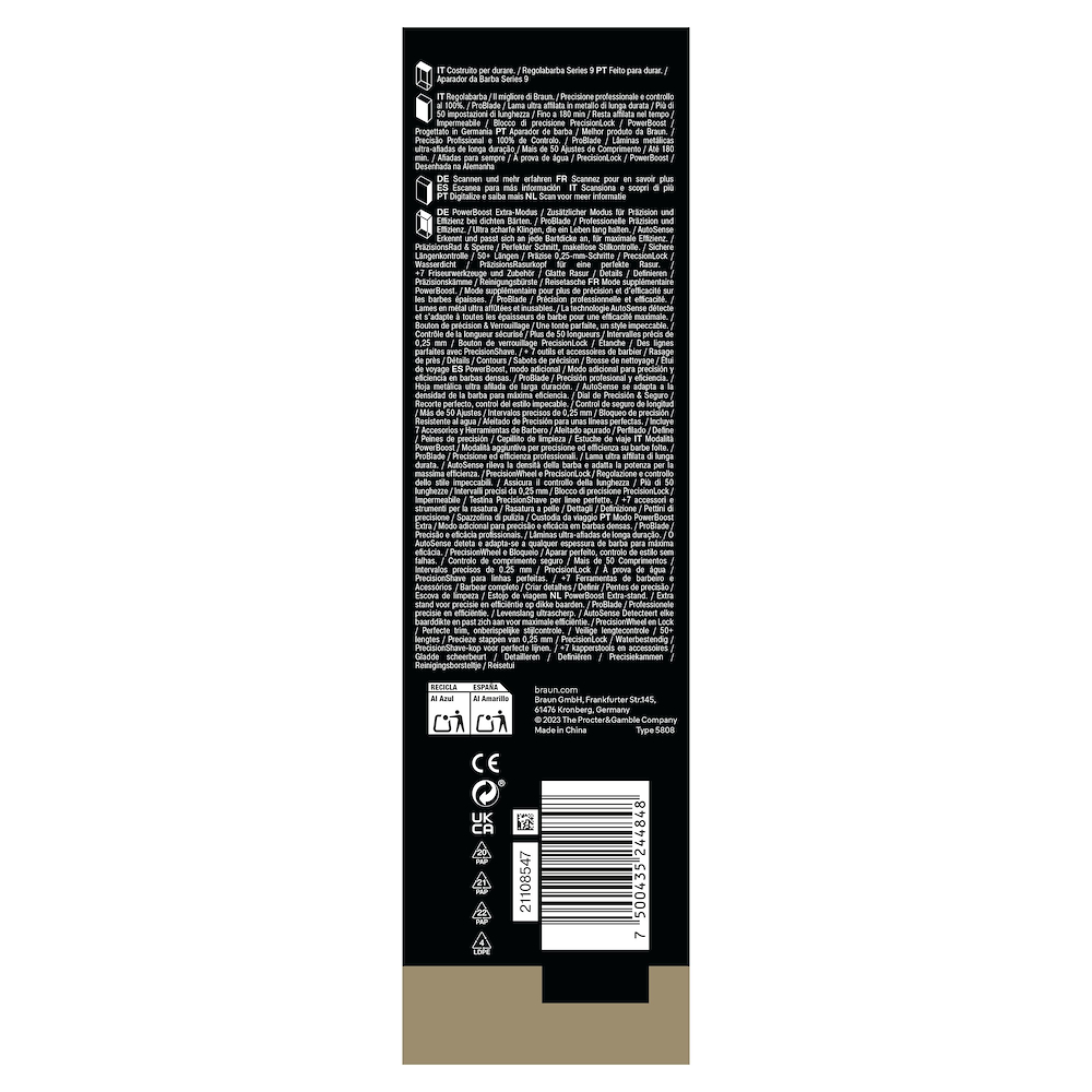 BRAUN BT9520 - Regolabarba Braun Series 9 ProBlade